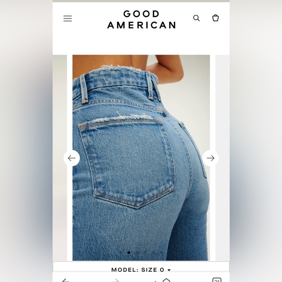 Good American Jeans size 00 - Picture 3 of 5